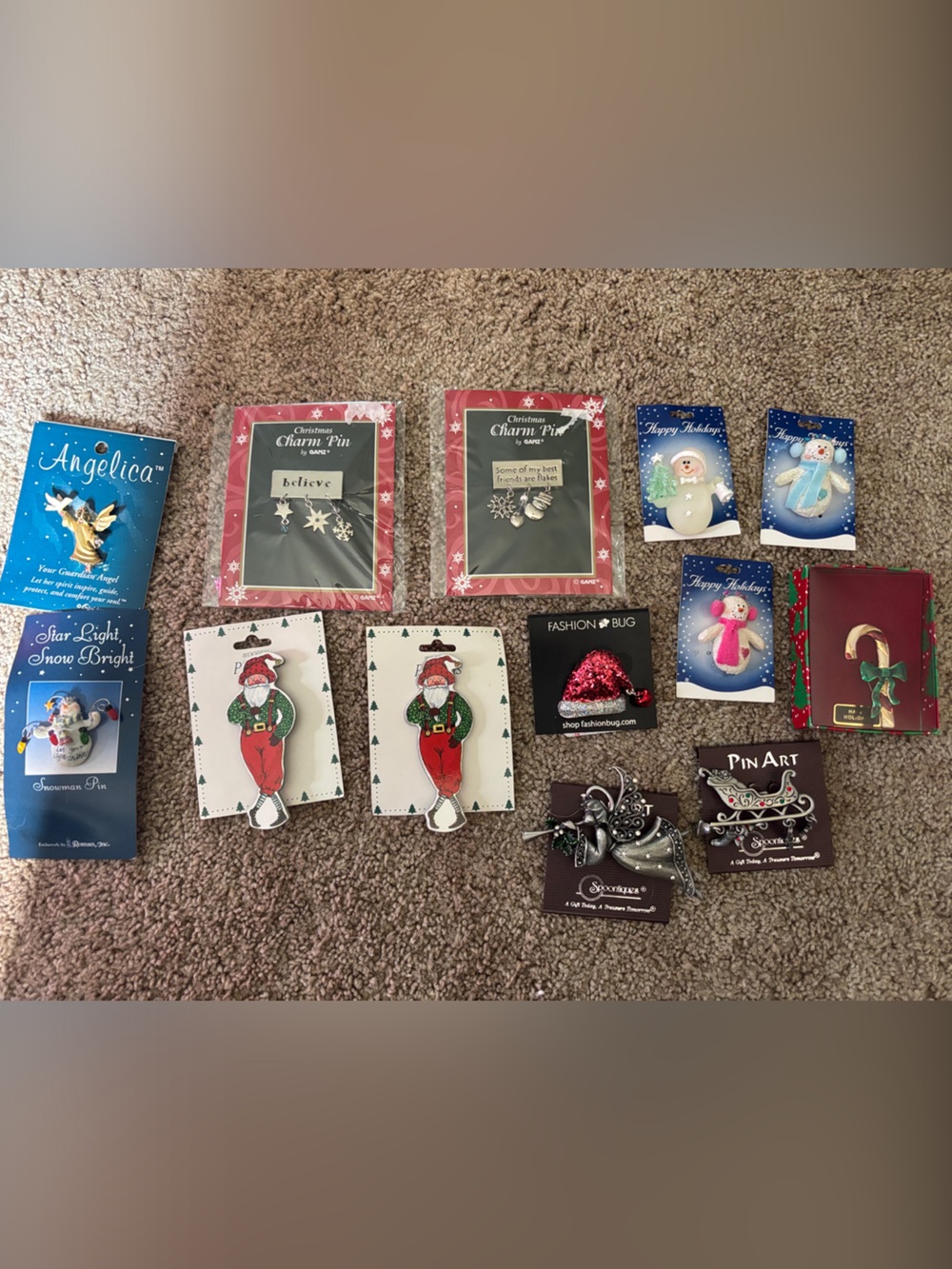 Lot of Brand new holiday pins. Variety of brands